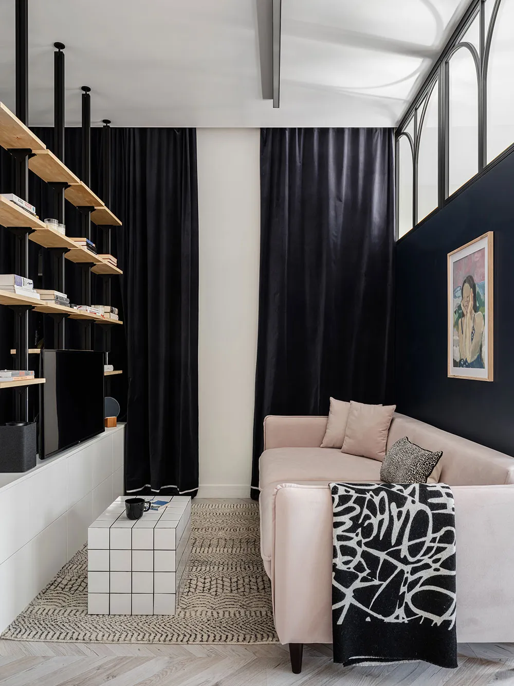 Originaler Design einer kleinen Mädchen-Wohnung mit Blick auf den Park in Moskau (44 qm) - Gallery image 7