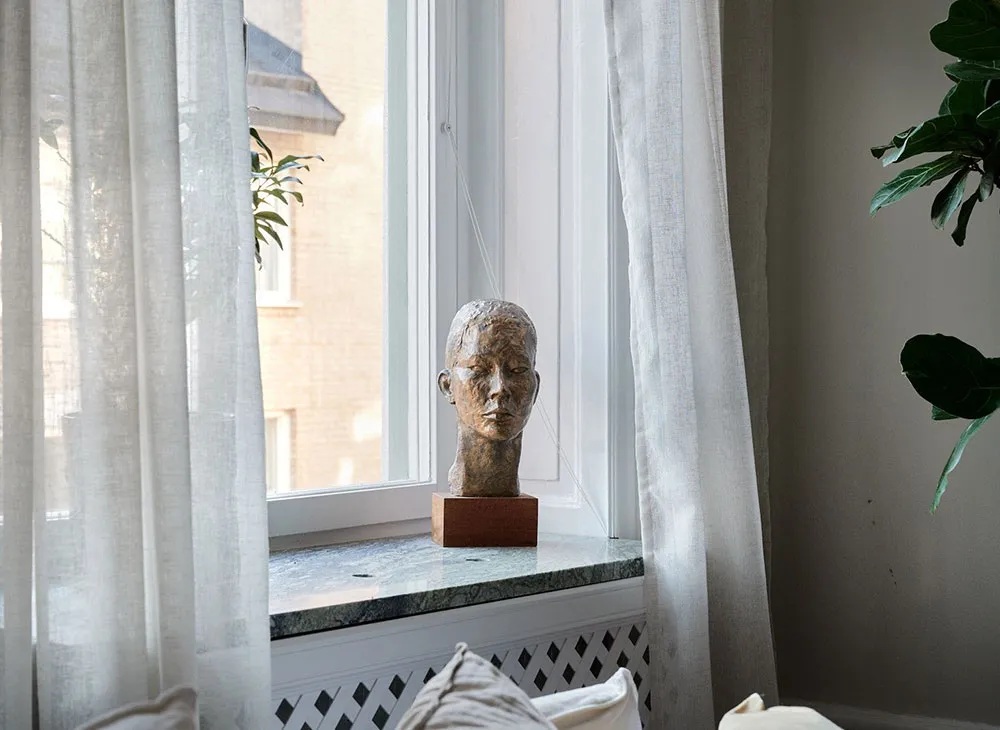 Прекрасна скандинавська квартира з зеленими стінами та ретро-деталями - Gallery image 22