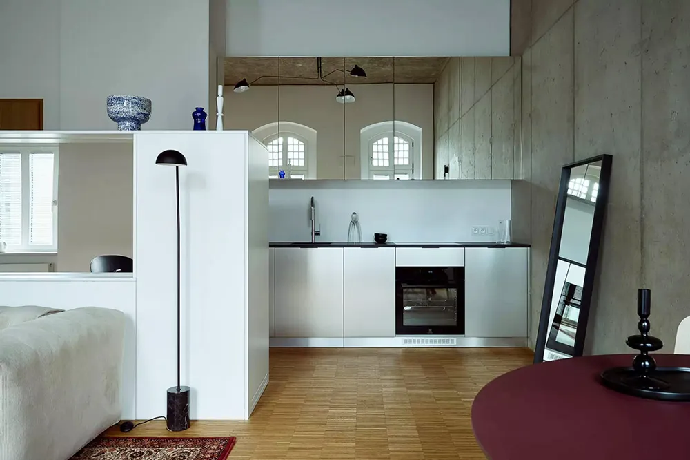 Béton et minimalisme élégant : petit loft à Wrocława (50 m²) - Gallery image 3