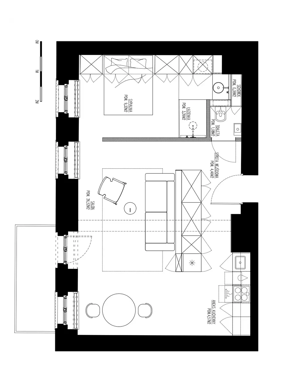 Béton et minimalisme élégant : petit loft à Wrocława (50 m²) - Gallery image 10