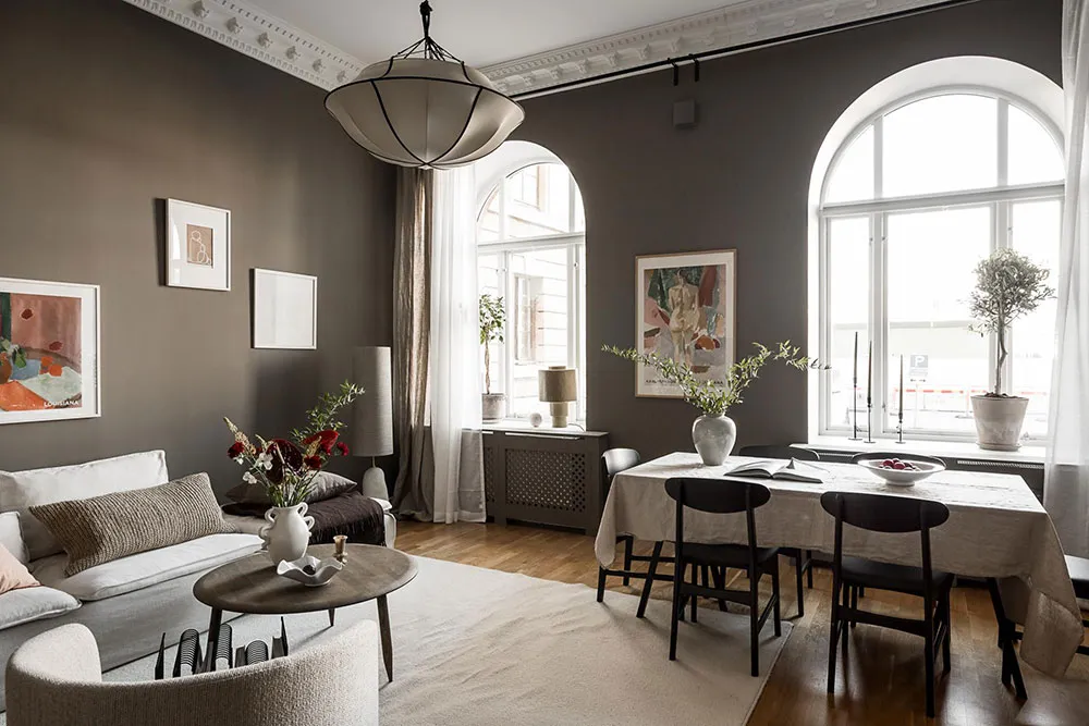 Hermosa unidad escandinava con paredes oscuras y techos altos (77 m²) - Gallery image 23