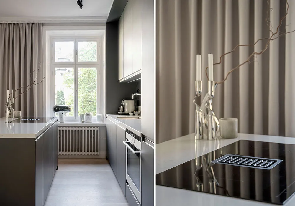 Nowoczesne wykończenie małej dwudziestki w starożytnym domu w Stokholmie (66 m²) - 13
