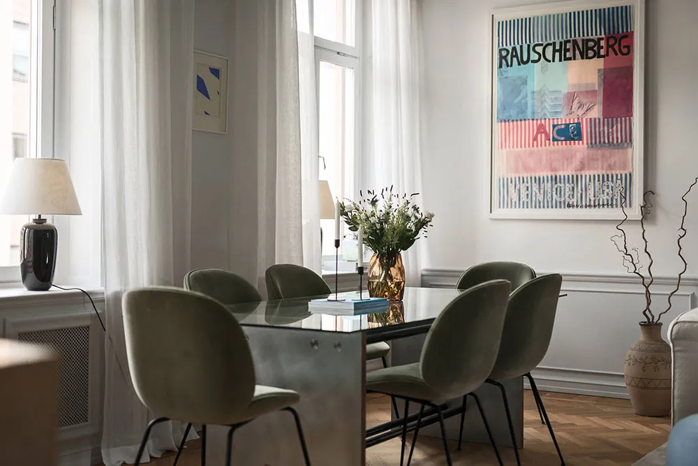 Stylish Scandinavian Interior with Pastel Ceiling (93 sqm) - Gallery image 11