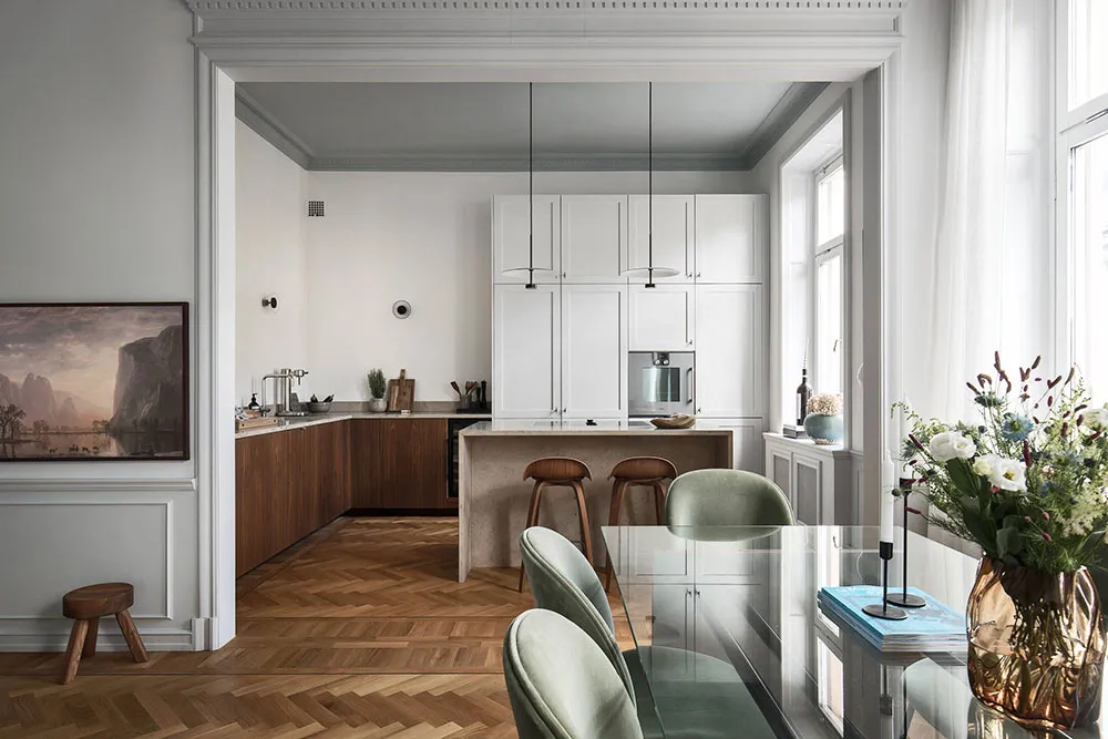 Stylish Scandinavian Interior with Pastel Ceiling (93 sqm) - Gallery image 5