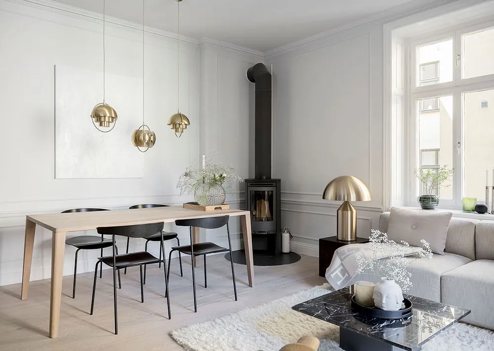 Nowoczesne wykończenie małej dwudziestki w starożytnym domu w Stokholmie (66 m²) - 8