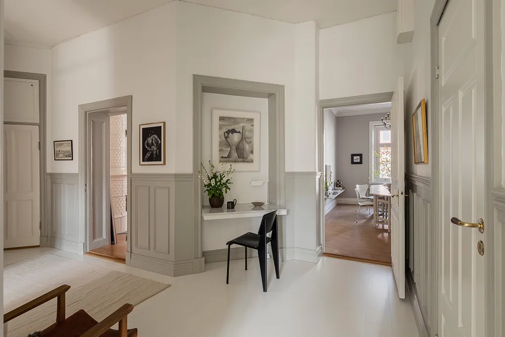 Jasny skandynawski wnętrze z skórzanympfu - Gallery image 34