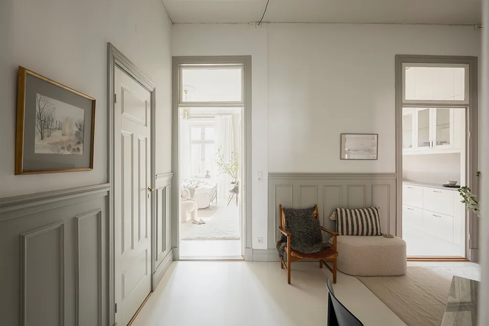 Jasny skandynawski wnętrze z skórzanympfu - Gallery image 31