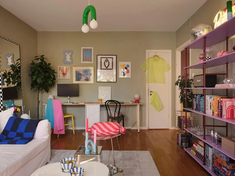 Pastel coloris joyeux dans le design d'une petite appartement scandinave (54 m²) - Gallery image 4