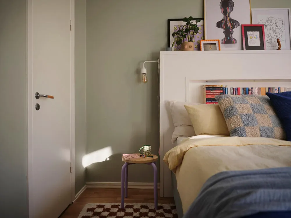 Pastel coloris joyeux dans le design d'une petite appartement scandinave (54 m²) - Gallery image 13