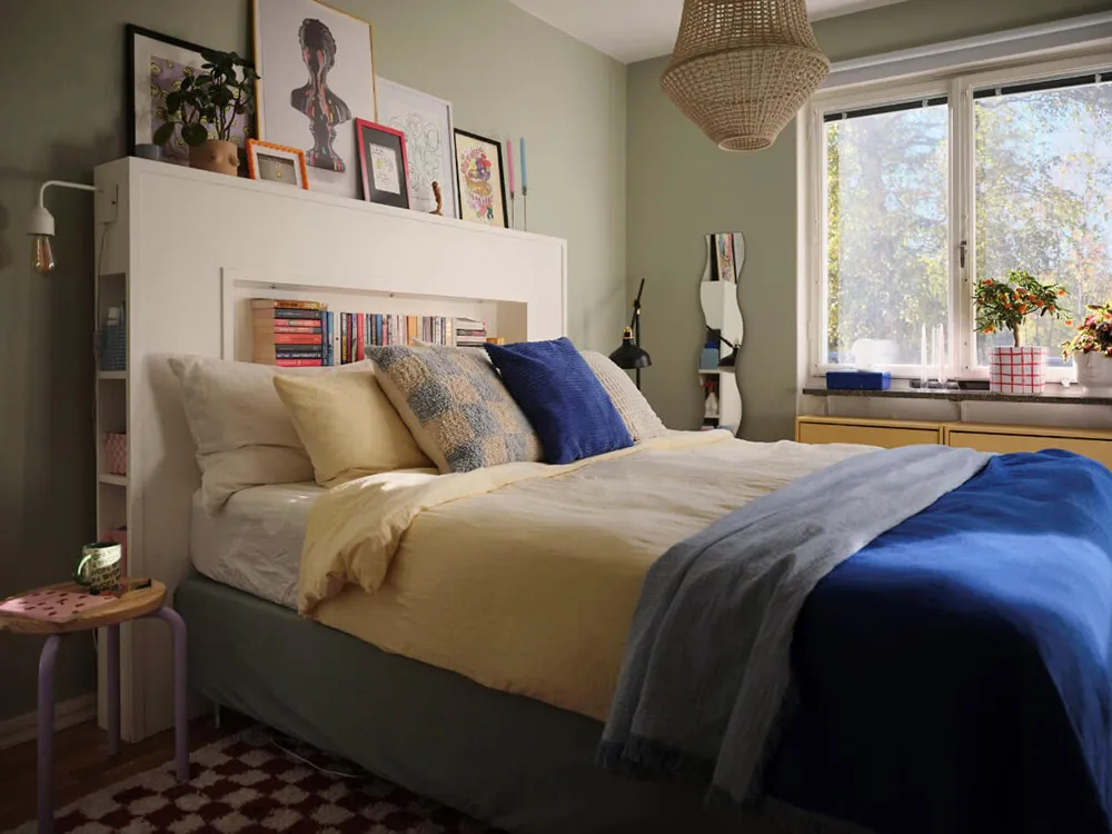 Pastel coloris joyeux dans le design d'une petite appartement scandinave (54 m²) - Gallery image 12