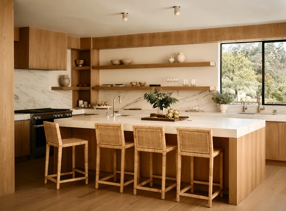 Warm modernes Design einer einstöckigen Villa auf einem Hügel in Kalifornien - Gallery image 5