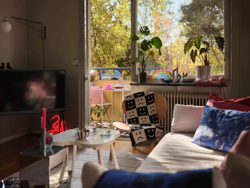 Pastel coloris joyeux dans le design d'une petite appartement scandinave (54 m²) - Gallery image 3