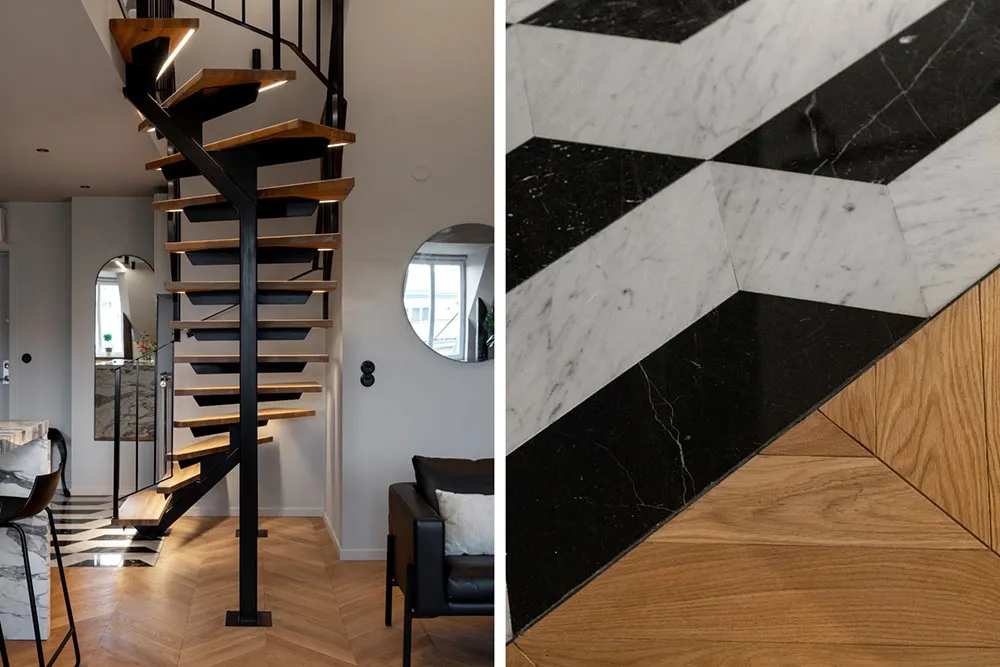 Elegancki nowoczesny design attic apartment w Stokholmii - Gallery image 24