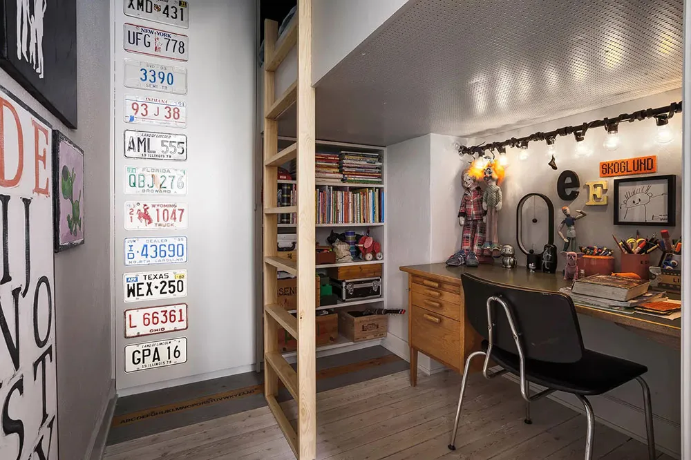 Motivos industriales en el diseño de un apartamento en Suecia (80 m²) - Gallery image 8