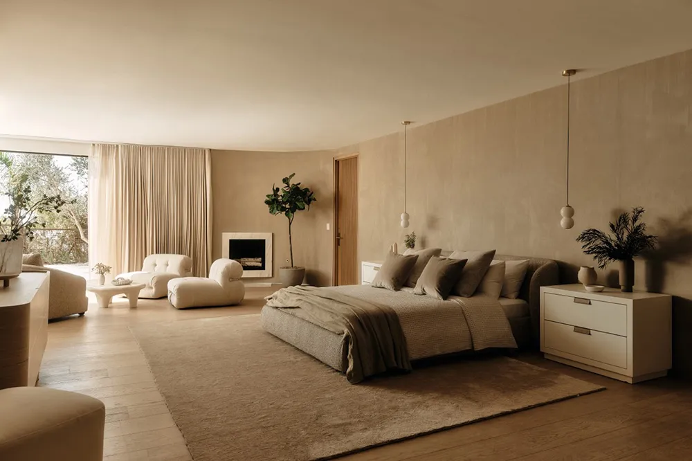 Warm modernes Design einer einstöckigen Villa auf einem Hügel in Kalifornien - Gallery image 17