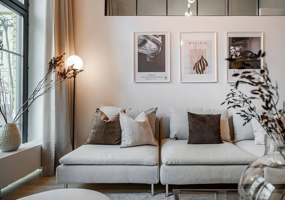 Altos techos y terraza: única vivienda en antiguo edificio de fábrica en Estocolmo - Gallery image 5