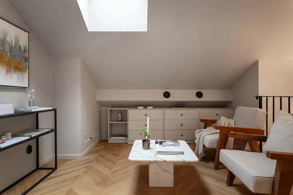 Elegancki nowoczesny design attic apartment w Stokholmii - Gallery image 17