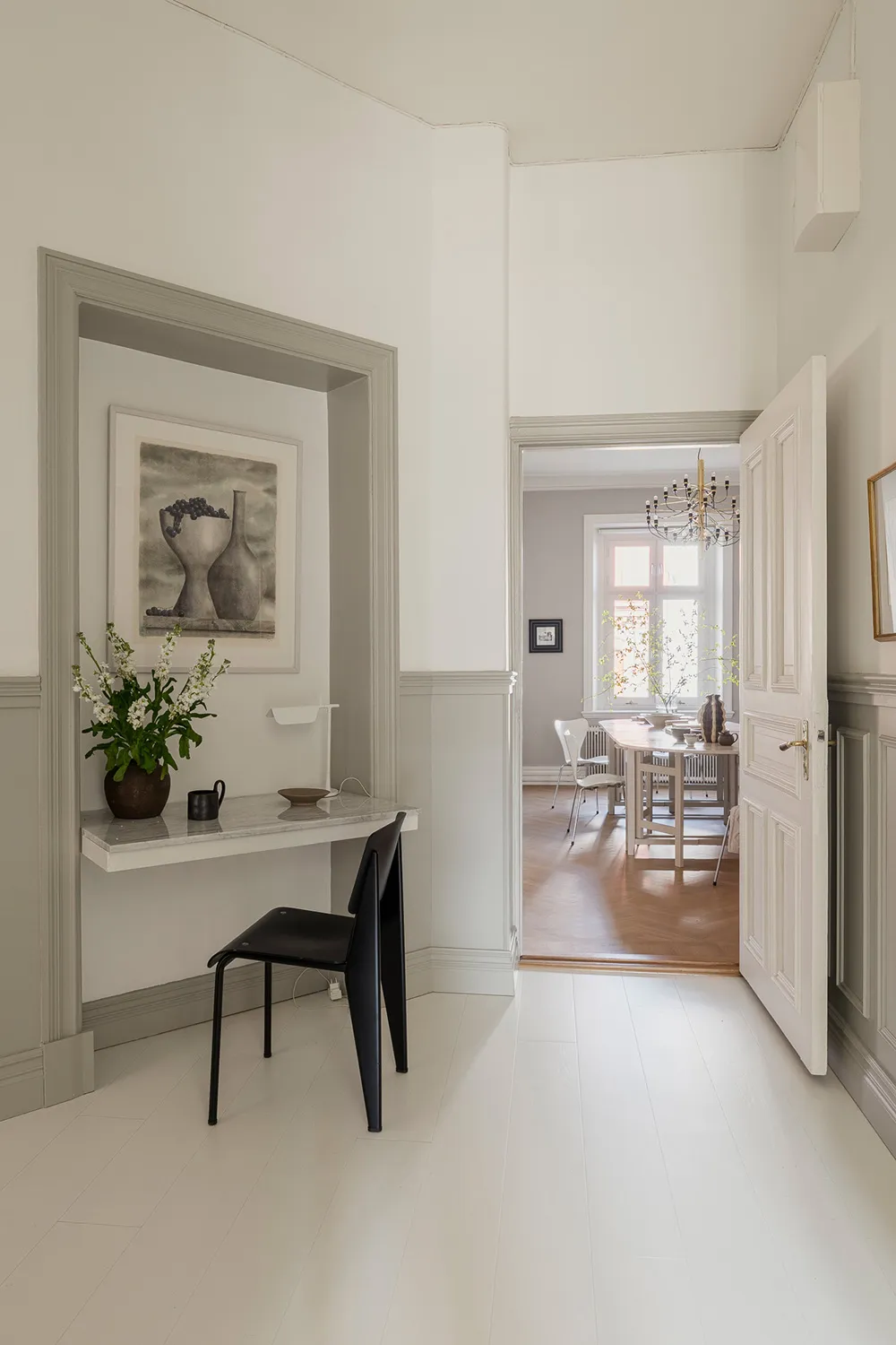 Jasny skandynawski wnętrze z skórzanympfu - Gallery image 33