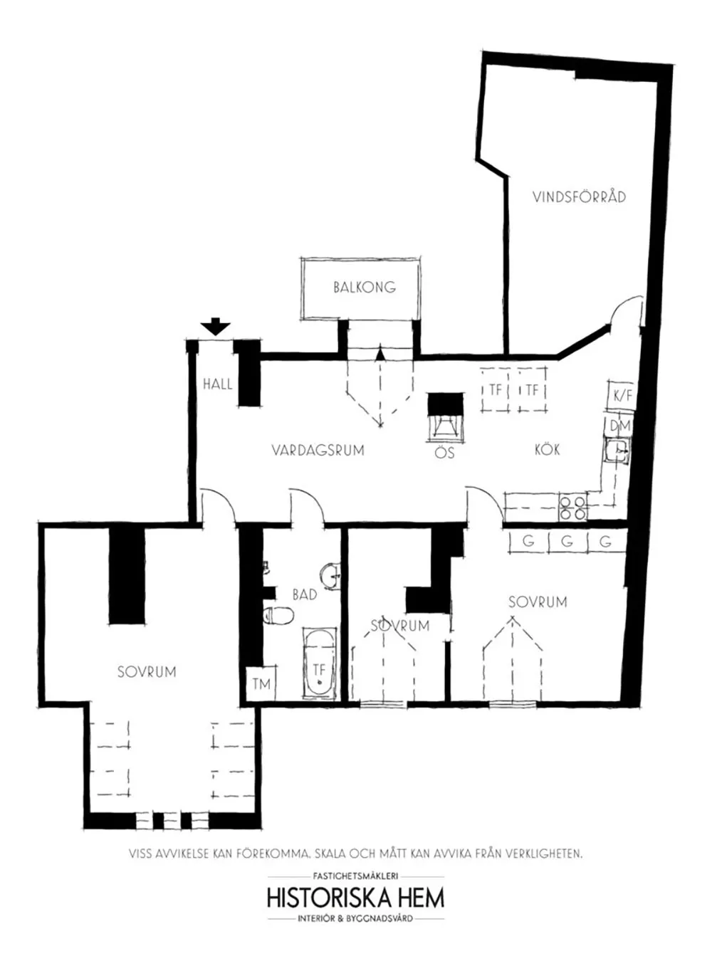 Helle Dachgeschosswohnung in Stockholm mit Schlafzimmer wie in einem Landhaus - Gallery image 17