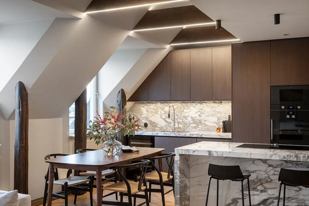 Elegancki nowoczesny design attic apartment w Stokholmii - Gallery image 12