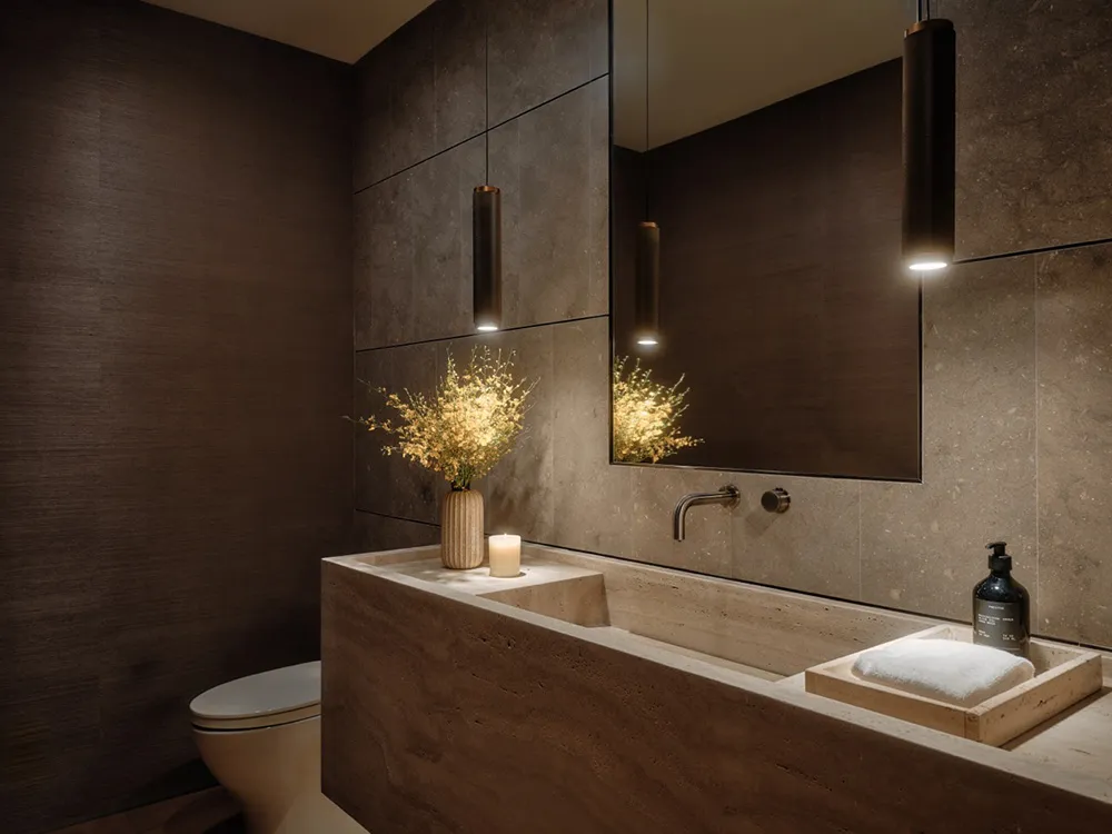 Warm modernes Design einer einstöckigen Villa auf einem Hügel in Kalifornien - Gallery image 16