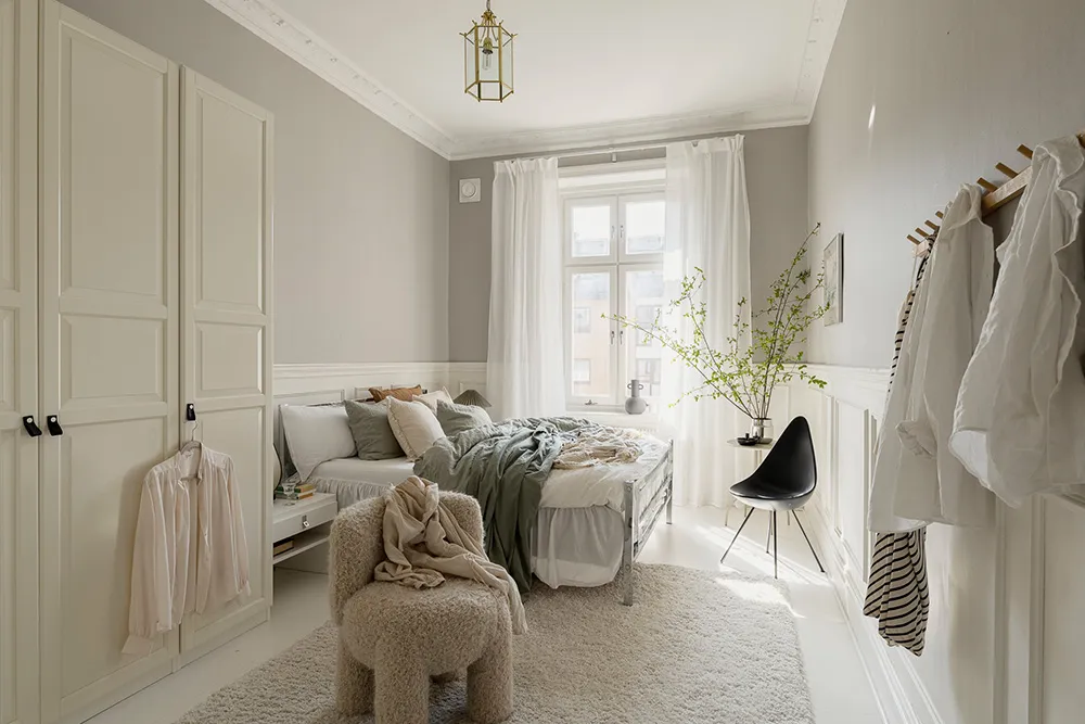 Jasny skandynawski wnętrze z skórzanympfu - Gallery image 22