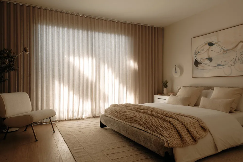 Warm modernes Design einer einstöckigen Villa auf einem Hügel in Kalifornien - Gallery image 14