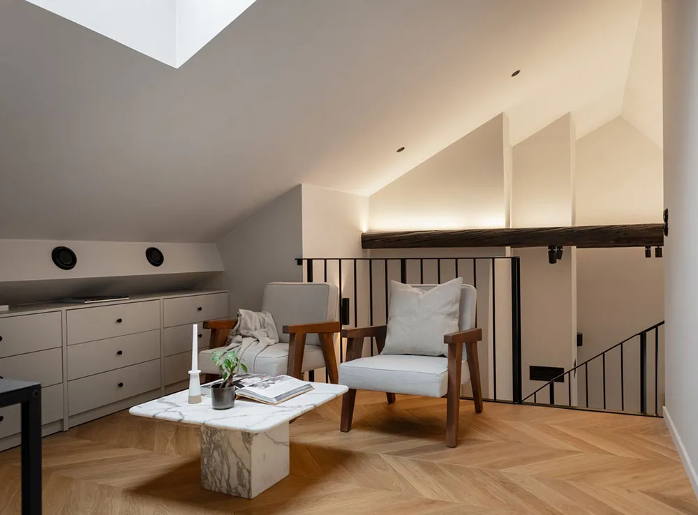 Elegancki nowoczesny design attic apartment w Stokholmii - Gallery image 16