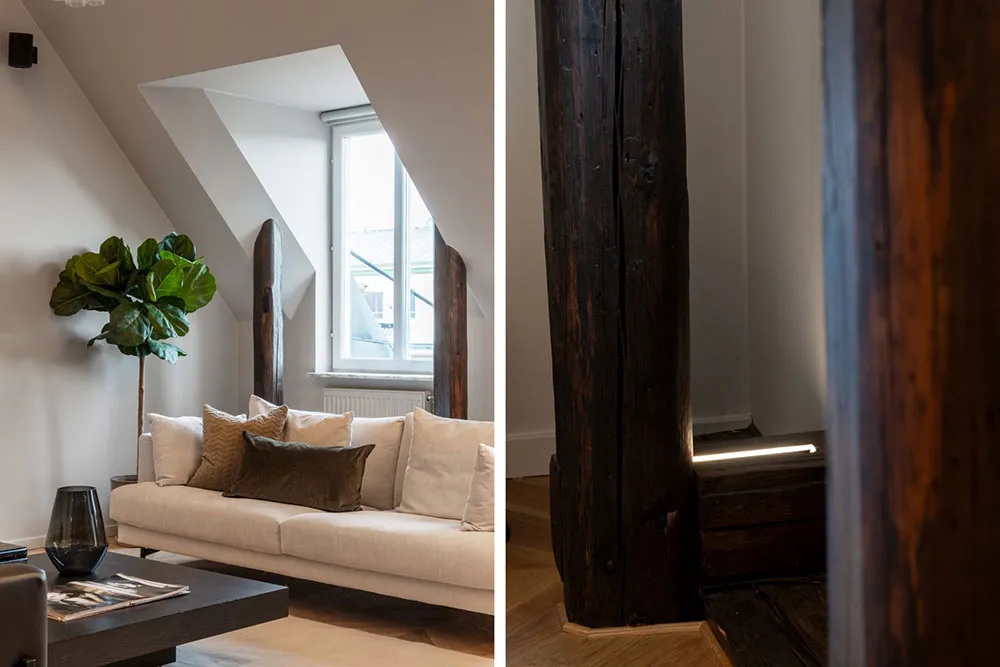 Elegancki nowoczesny design attic apartment w Stokholmii - Gallery image 25