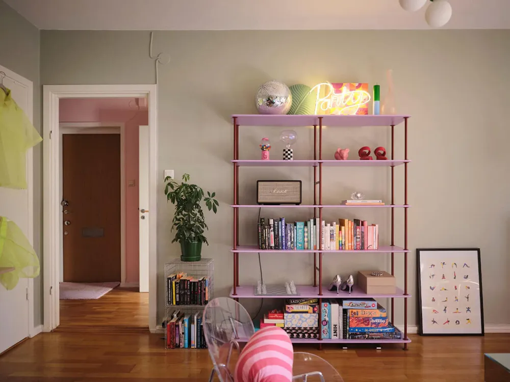 Pastel coloris joyeux dans le design d'une petite appartement scandinave (54 m²) - Gallery image 6