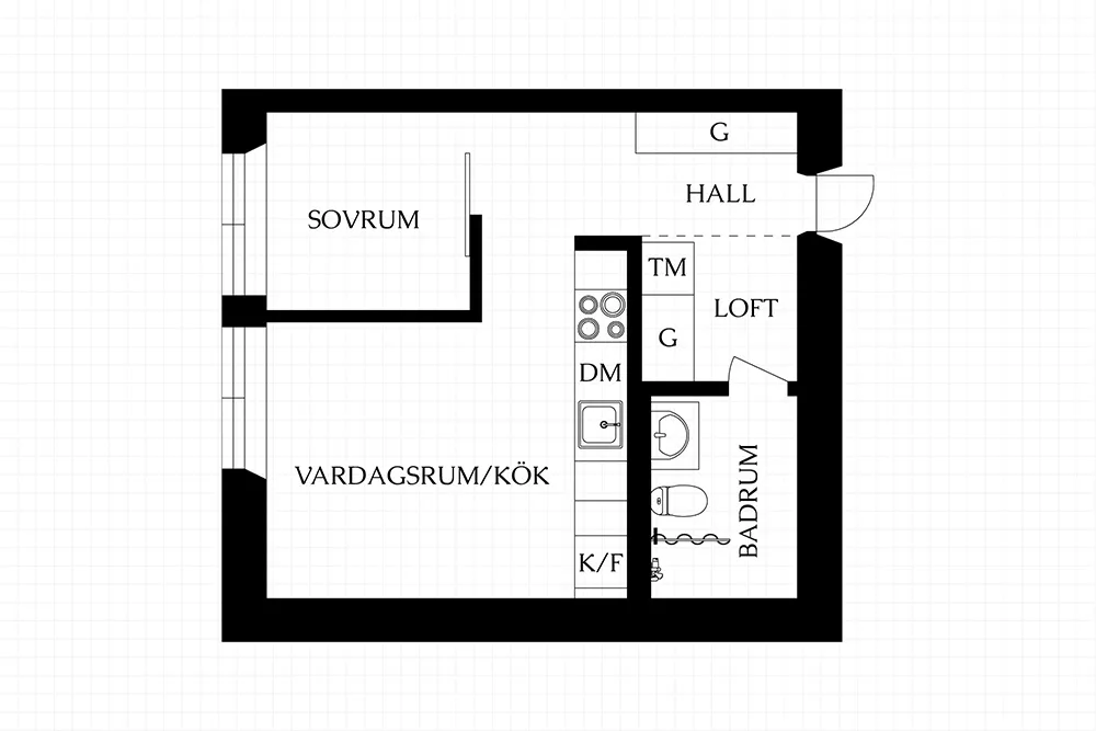 Pequeña pero elegante apartamento de dos habitaciones en Estocolmo (34 m²) - Gallery image 18