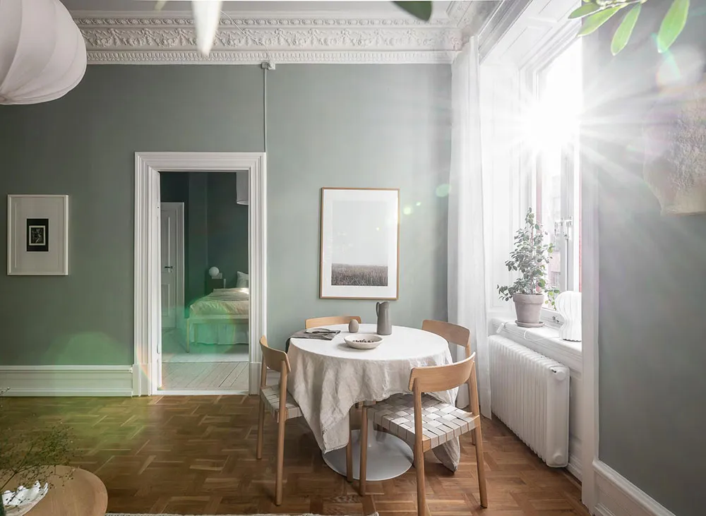 एक स्कैंडिनेवियाई अपार्टमेंट के हरे रंग के इनटीरियर (74 वर्ग मीटर) - Gallery image 19