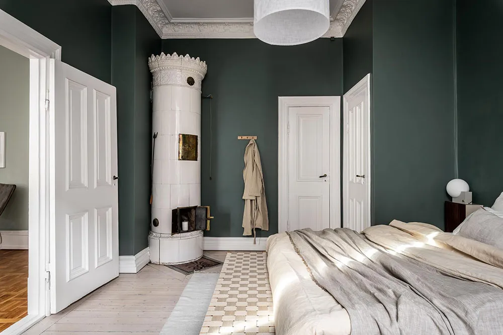 एक स्कैंडिनेवियाई अपार्टमेंट के हरे रंग के इनटीरियर (74 वर्ग मीटर) - Gallery image 10