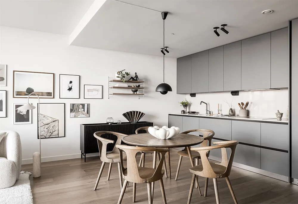 Стильный скандинавский интерьер с видом (85 кв. м) - Gallery image 9