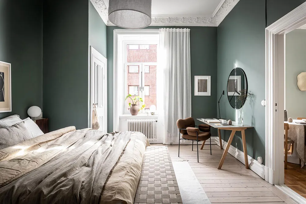 एक स्कैंडिनेवियाई अपार्टमेंट के हरे रंग के इनटीरियर (74 वर्ग मीटर) - Gallery image 5