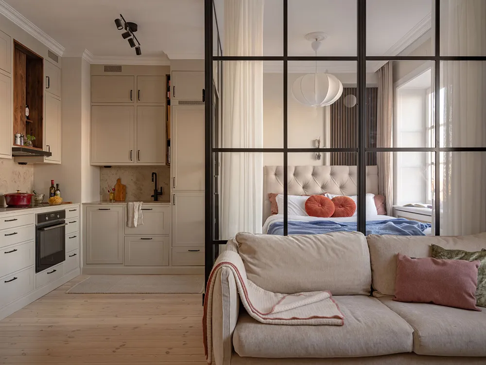 Спальня за стеклом и виды на залив: небольшая квартира в Стокгольме (36 кв. м) - Gallery image 14