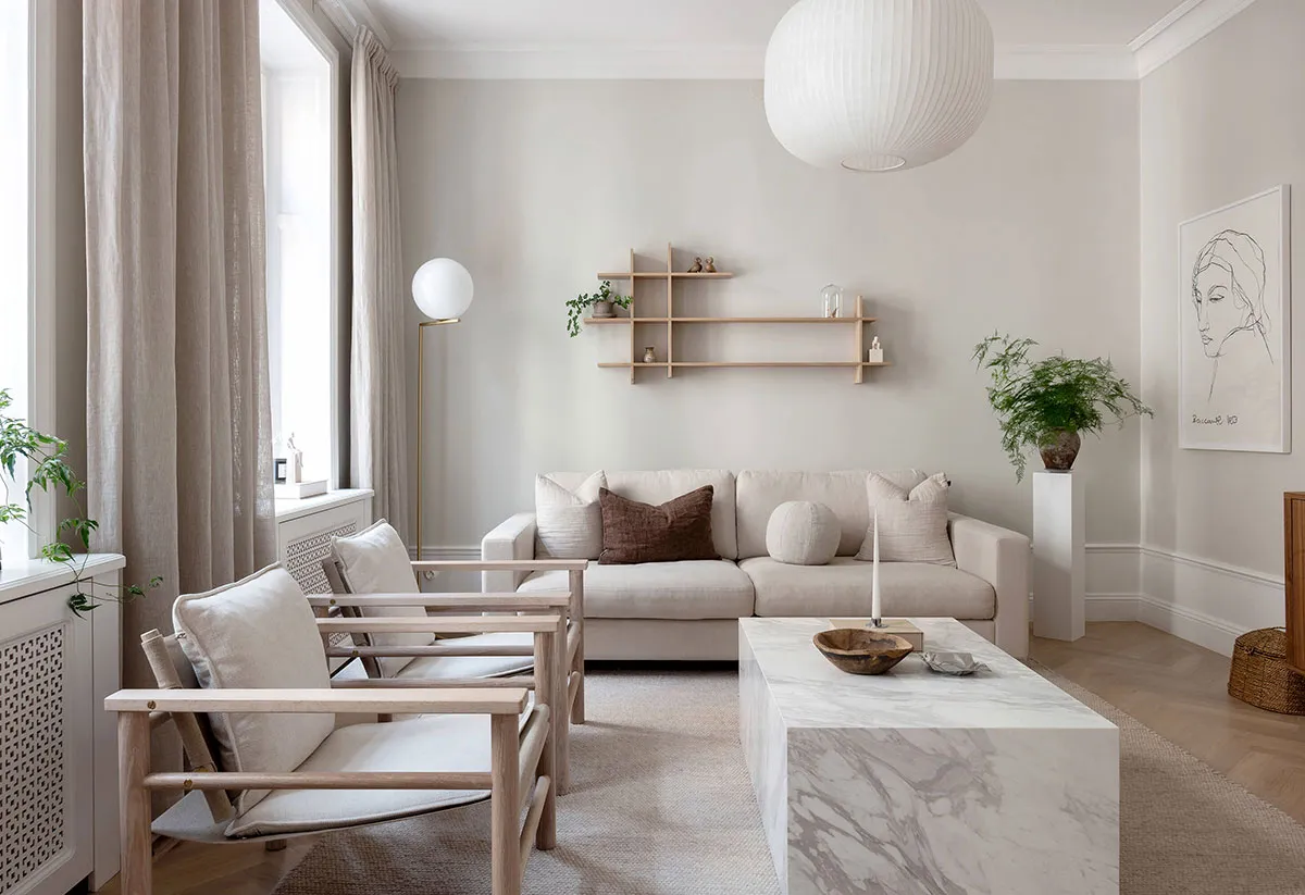 Chaleur et élégance naturelle d'un intérieur scandinave