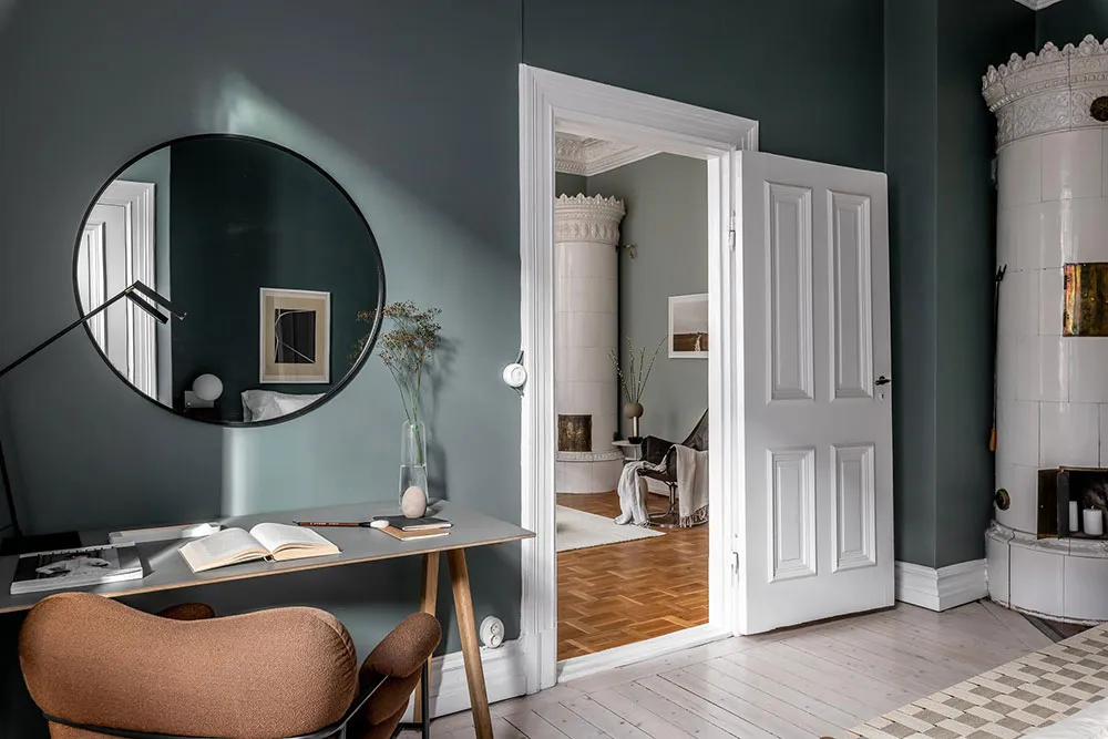 एक स्कैंडिनेवियाई अपार्टमेंट के हरे रंग के इनटीरियर (74 वर्ग मीटर) - Gallery image 7