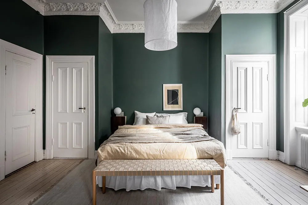 एक स्कैंडिनेवियाई अपार्टमेंट के हरे रंग के इनटीरियर (74 वर्ग मीटर) - Gallery image 4