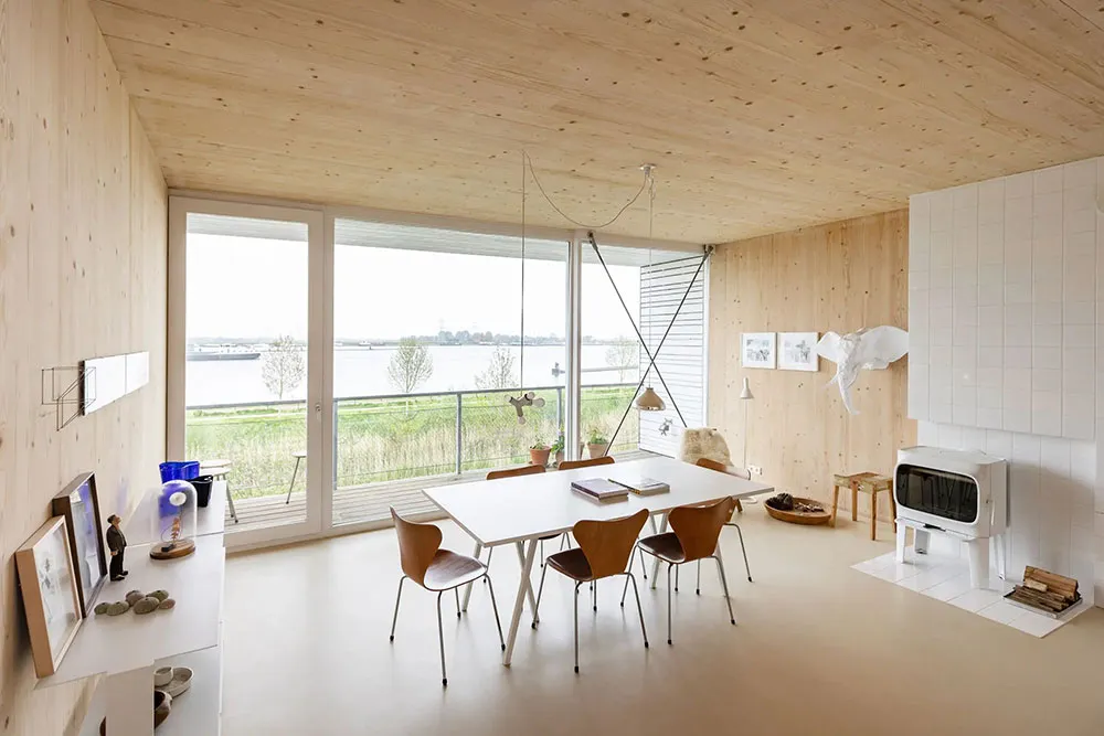 Calor de madera natural en el diseño de un townhouse moderno en Ámsterdam - Gallery image 8