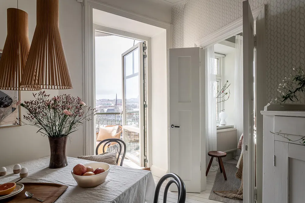 Apartamento gris en Gotemburgo con habitación pequeña y balcón (65 m²) - Gallery image 21