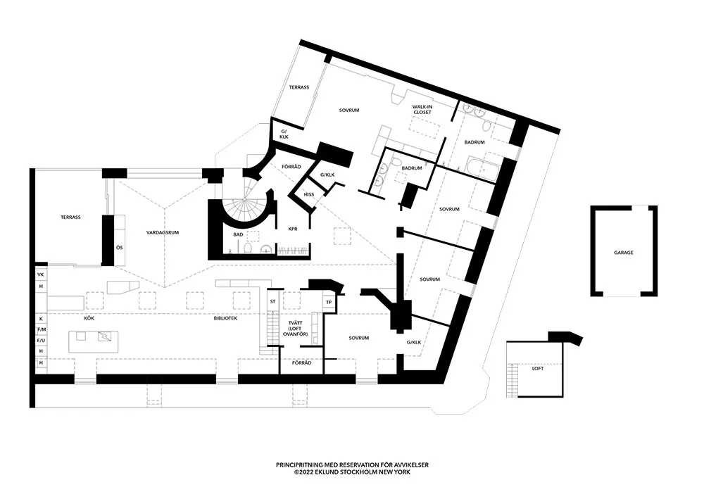 Effektive Dachgeschosswohnung in altem Haus in Stockholm - Gallery image 18