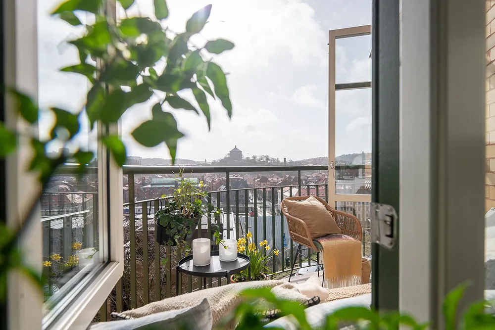 Apartamento gris en Gotemburgo con habitación pequeña y balcón (65 m²) - Gallery image 15