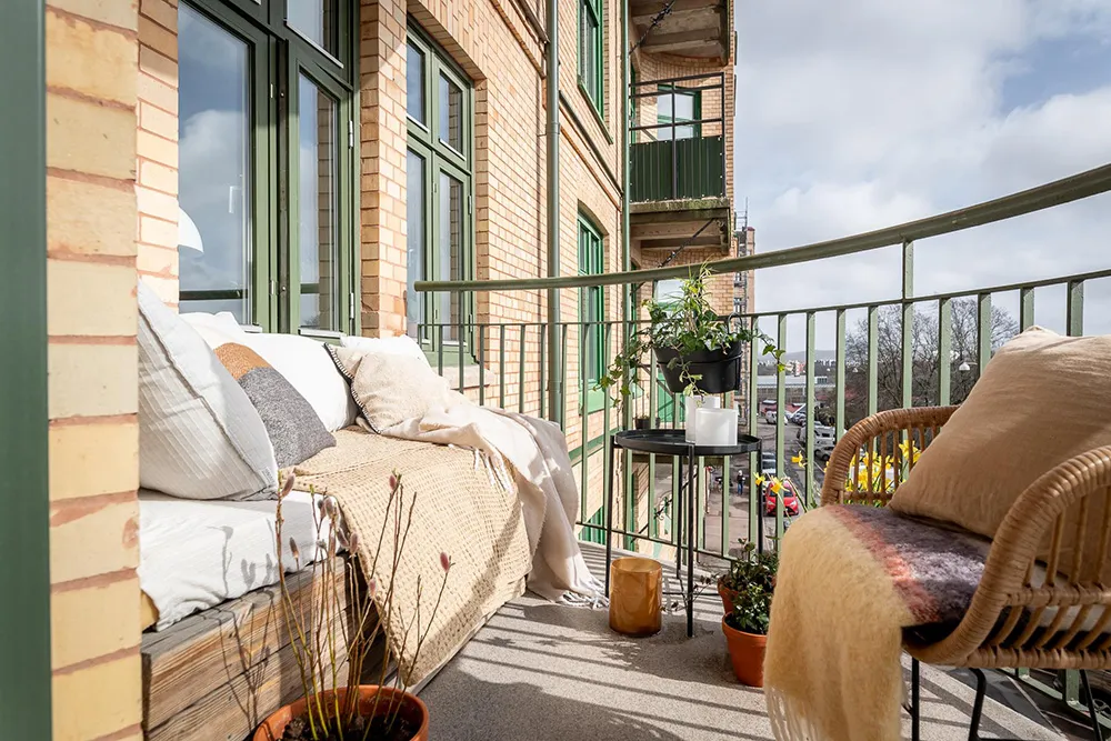 Apartamento gris en Gotemburgo con habitación pequeña y balcón (65 m²) - Gallery image 24