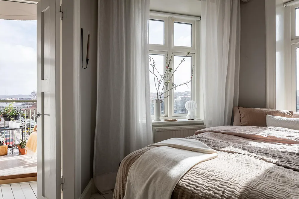 Apartamento gris en Gotemburgo con habitación pequeña y balcón (65 m²) - Gallery image 16