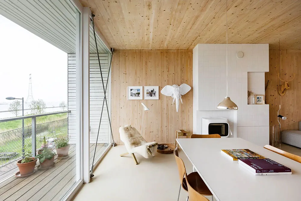 Calor de madera natural en el diseño de un townhouse moderno en Ámsterdam - Gallery image 9