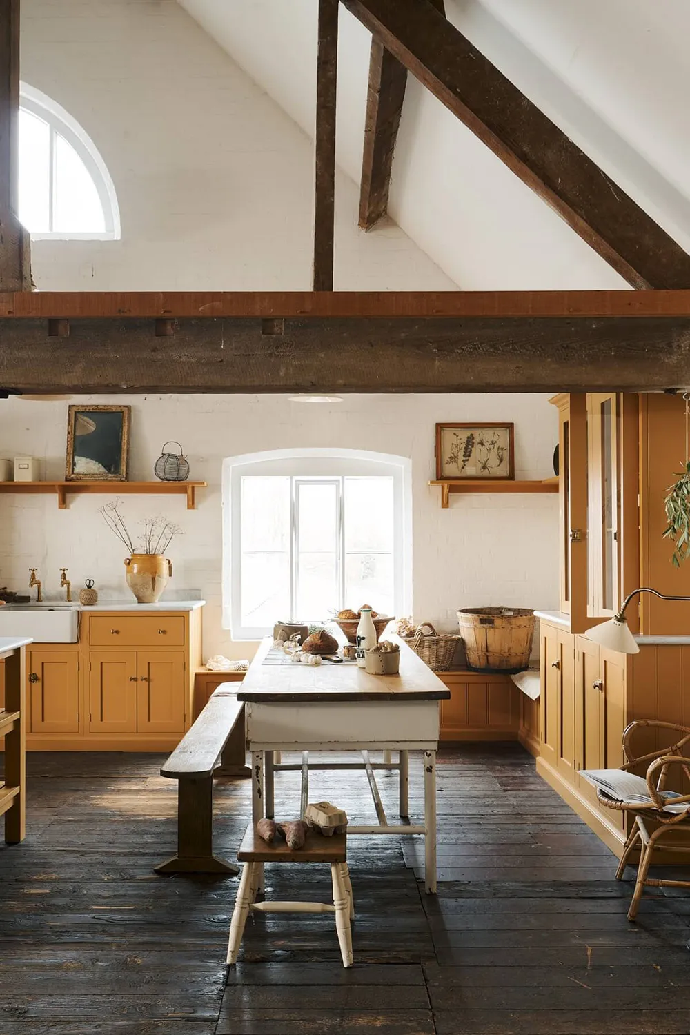 Magnificent English kitchen in yellow color by deVOL - Gallery image 4