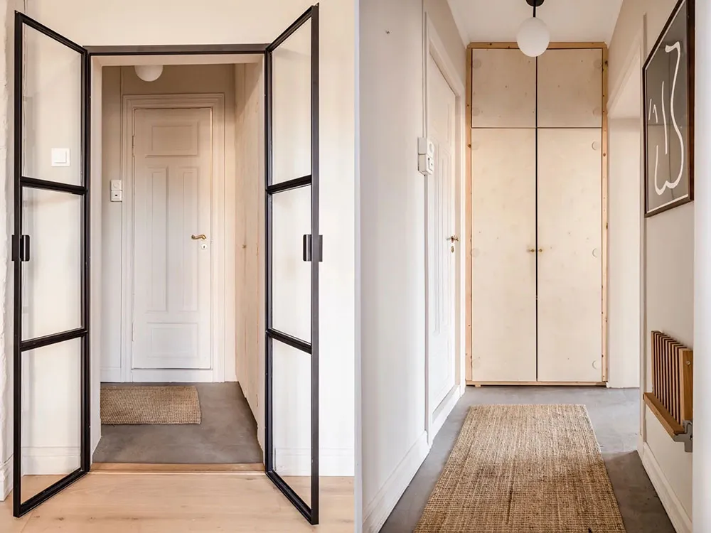 Intérieur scandinave chaud avec mur sombre en vedette (69 m²) - Gallery image 8