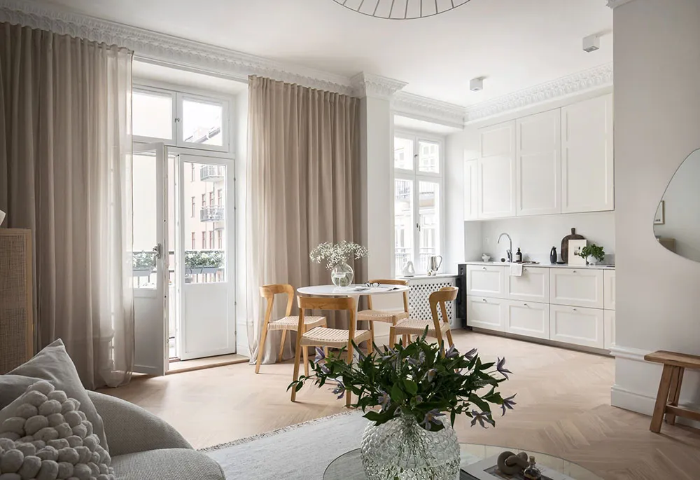 Warm und elegant: skandinavisches Interieur, das im Winter gemütlich ist (58 qm) - Gallery image 2