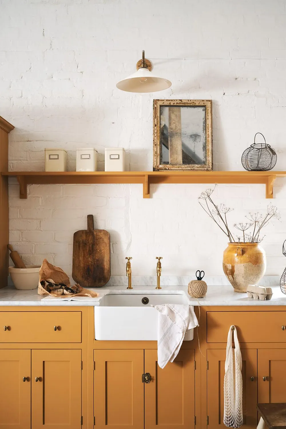 Magnificent English kitchen in yellow color by deVOL - Gallery image 9